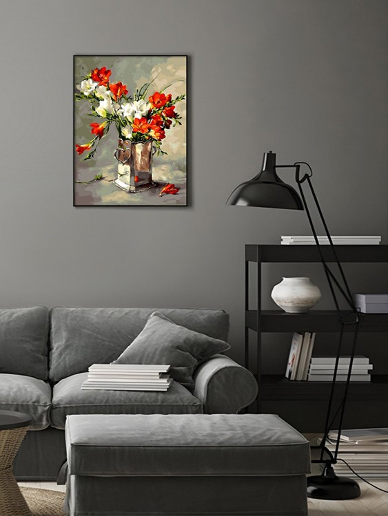 Картина по номерам «Фрезия с любовью» — картинка 9