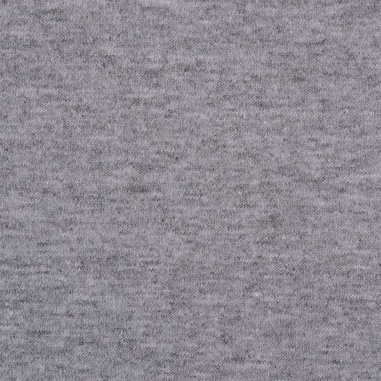 Ткань трикотаж Футер 2х нитка, петля с лайкрой, 10 м x 180 см, 240 г/м², цвет: серый меланж, TBY — картинка 2
