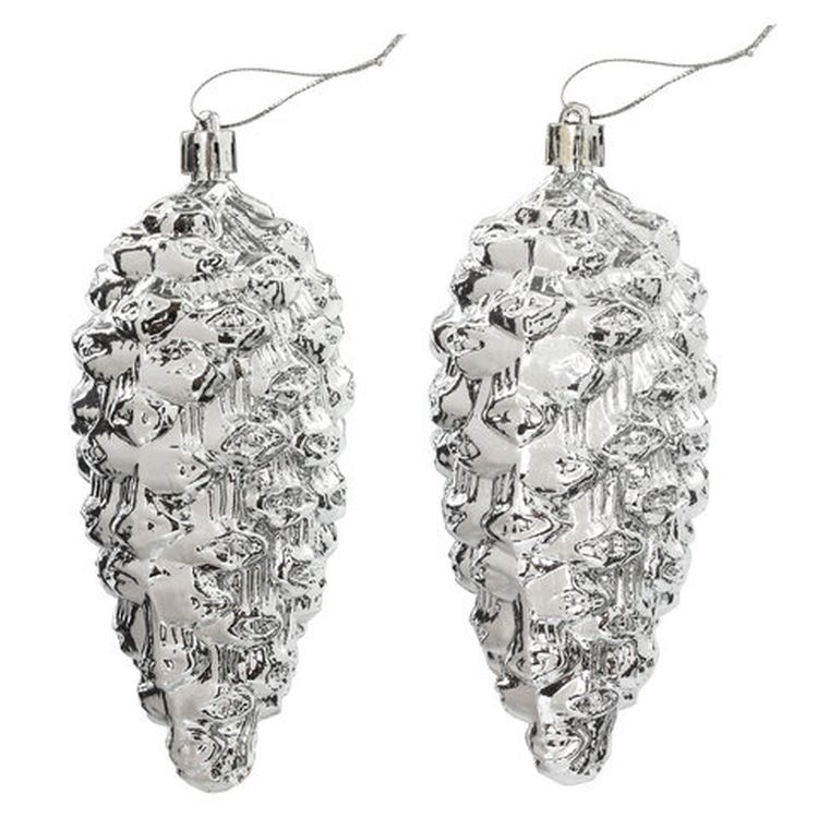 Украшения елочные «Шишки», набор 3 шт., цвет: серебристый — картинка 4