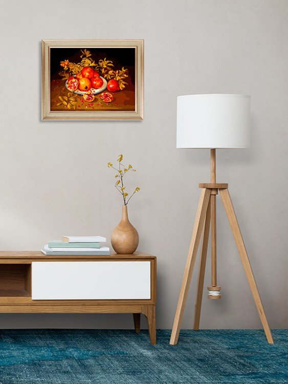 Картина по номерам «Натюрморт с гранатами» — картинка 9