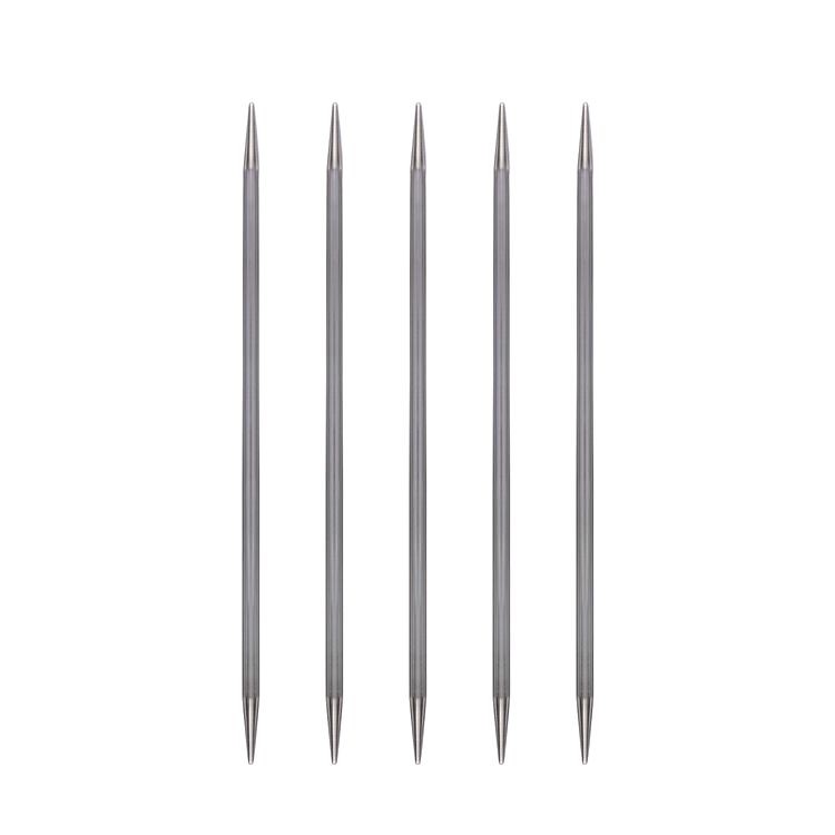 Спицы чулочные под никель, 5-ти компл., 15 см, сталь, 4 мм, Gamma — картинка 2