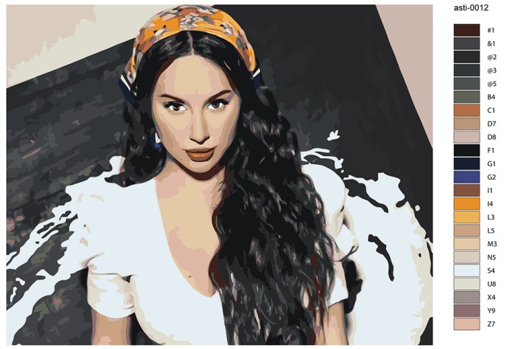 Картина по номерам «Российская певица Анна Асти Anna Asti 12» — картинка 2