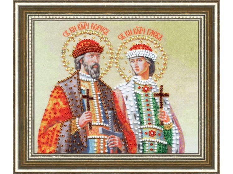 Набор вышивки бисером «Икона Святых Князей Бориса и Глеба» — картинка 2