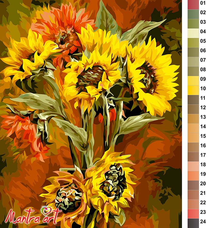 Картина по номерам «Подсолнух» — картинка 2