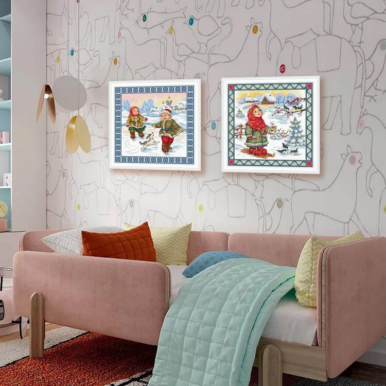 Набор для вышивания «Зимние забавы. Катание на коньках» — картинка 10