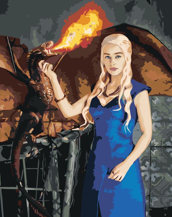 Картина по номерам «Игра престолов: Дейнерис Таргариен - Мать драконов 3»