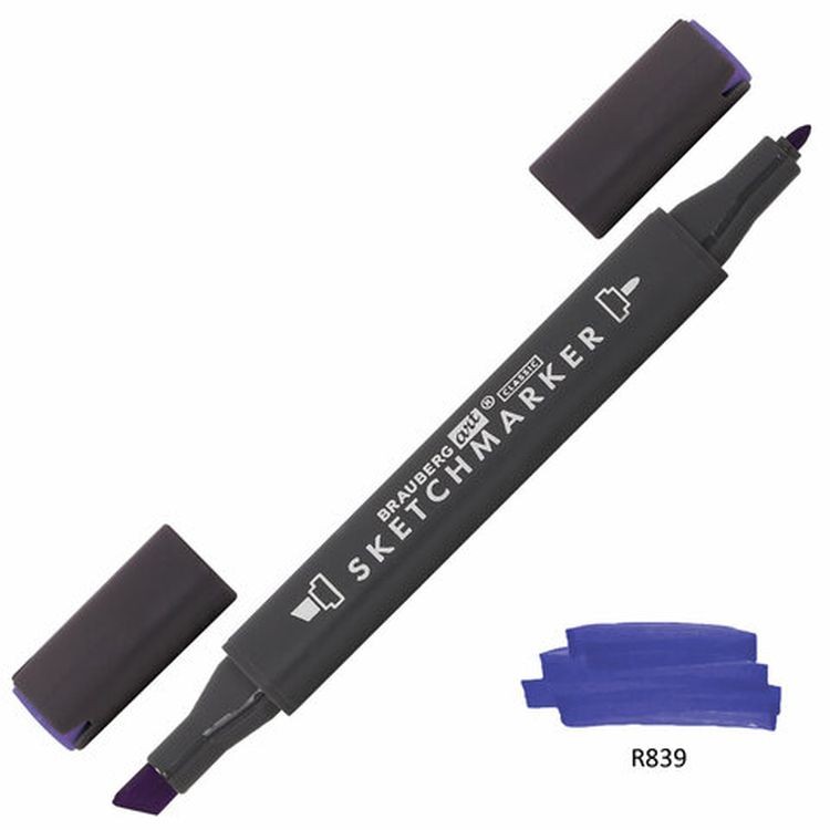 Маркеры для скетчинга двусторонние 1 мм - 6 мм BRAUBERG ART CLASSIC, цвет: базовые цвета — картинка 15