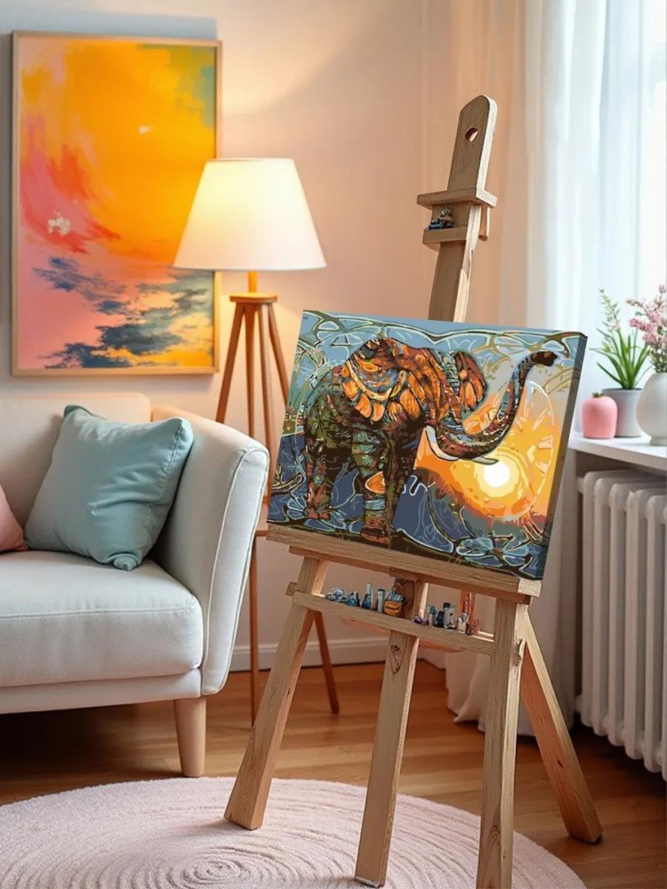 Картина по номерам «Слон» — картинка 9