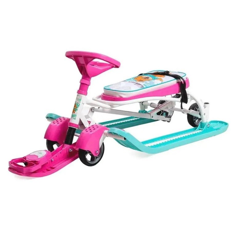 Снегокат детский со спинкой Тимка спорт 6 с медвежатами — картинка 11