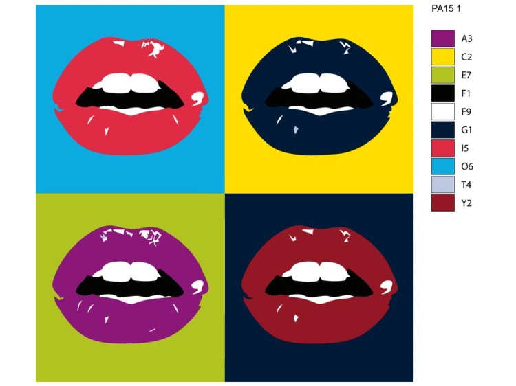 Картина по номерам «Губы» — картинка 2