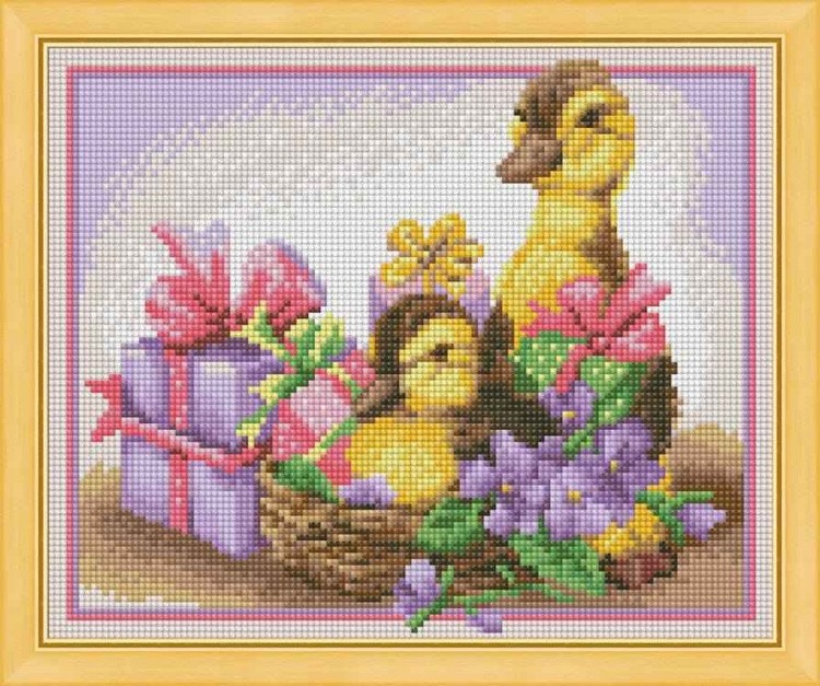 Алмазная вышивка «Пушистые утята» — картинка 2