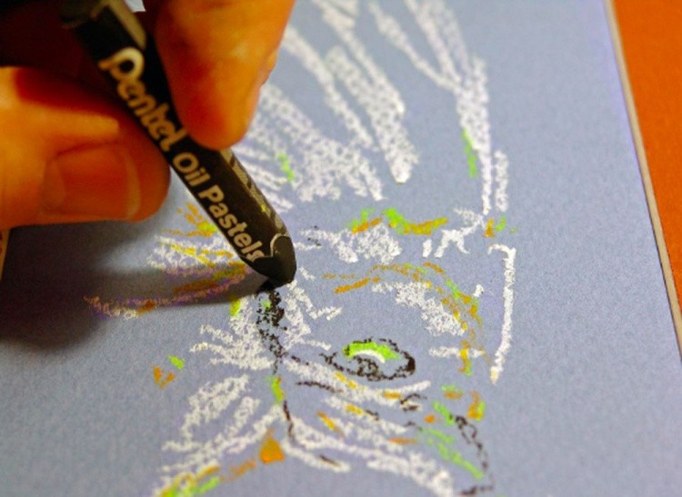 Пастель масляная Pentel Arts Oil Pastels Large Sticks, 24 цв. — картинка 5