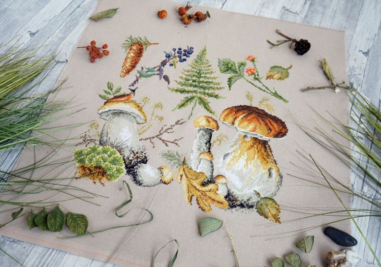 Набор для вышивания «Белые грибы» — картинка 2