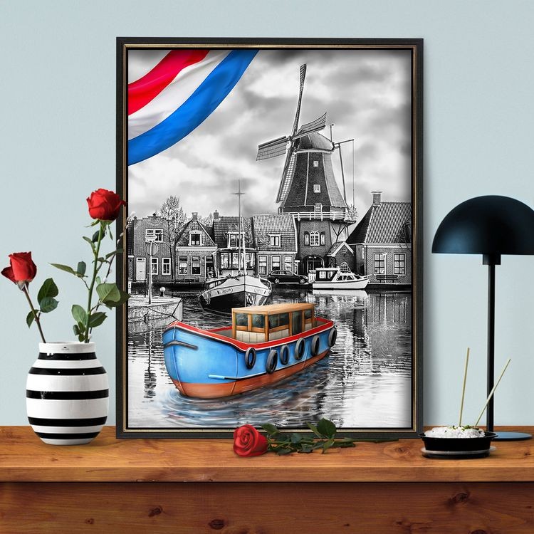 Алмазная вышивка «Голландская речка» — картинка 2