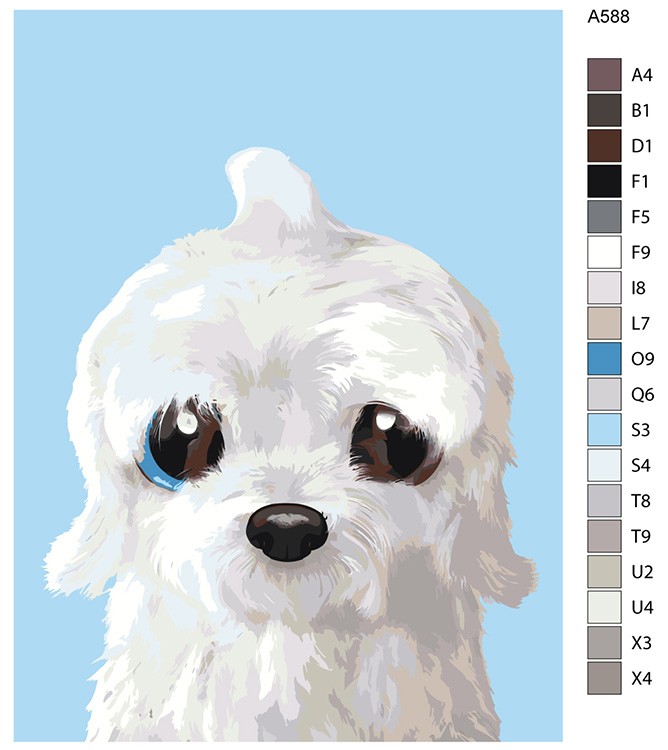 Картина по номерам «Щенок Мелок» — картинка 2