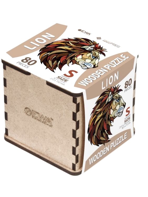 Деревянные фигурные пазлы «Лев», Eco Wood Art — картинка 6