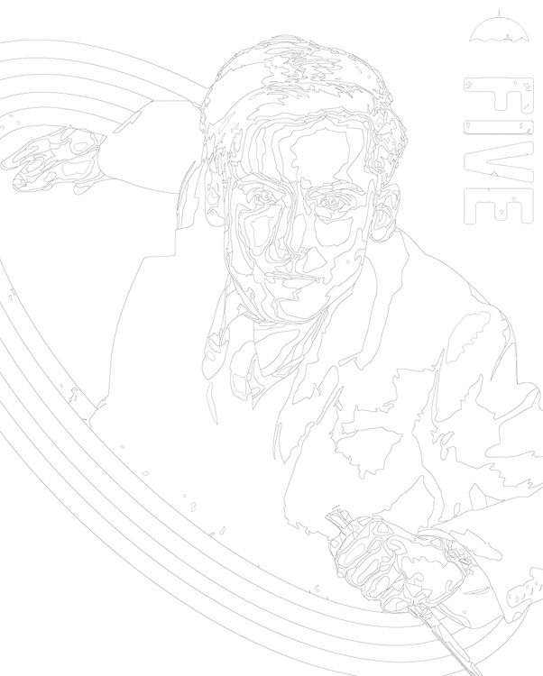 Картина по номерам «Академия Амбрелла: Номер Пятый - Эйдан Галлахер 5» — картинка 3