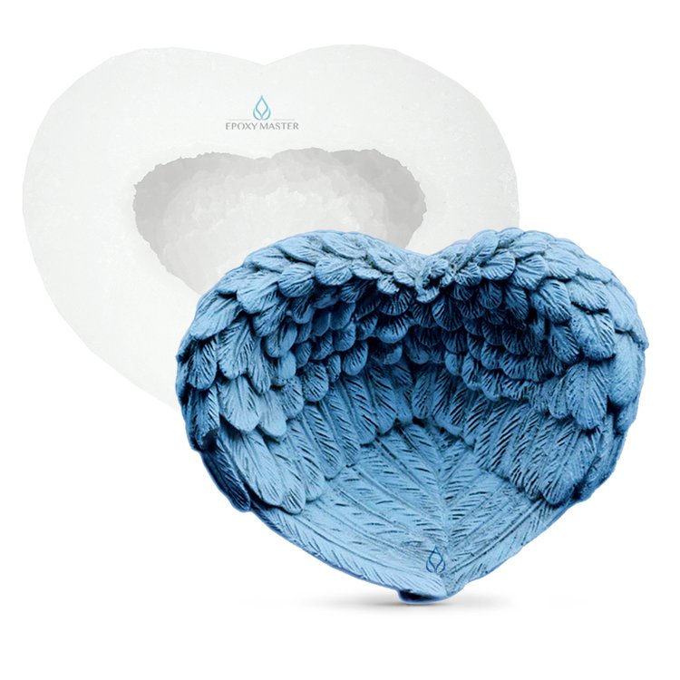 Силиконовый молд - Блюдце перья, 12х9 см — картинка 2