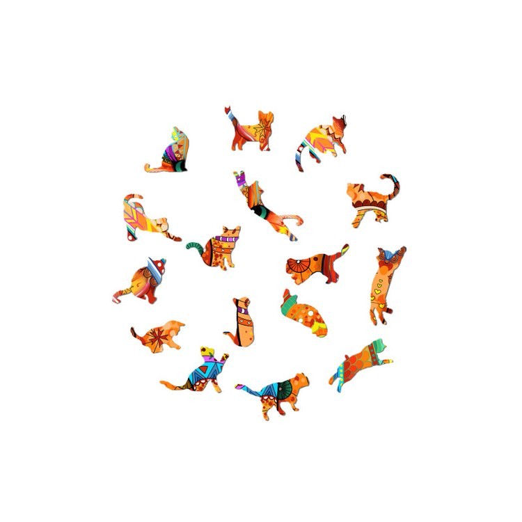 Деревянные пазлы «Сидящий Кот L», Woodbests — картинка 4