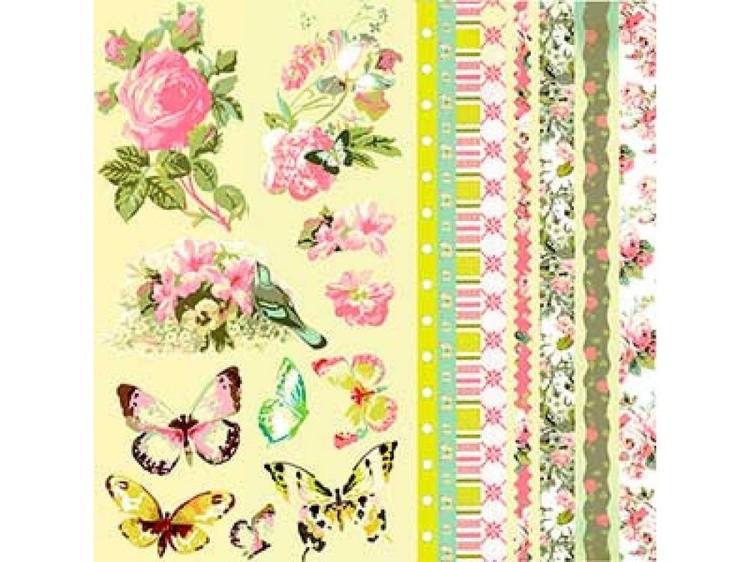Набор бумаги «Цветы и птицы» — картинка 3