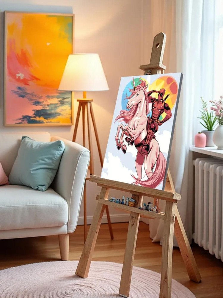 Картина по номерам «Дедпул на единороге» — картинка 10