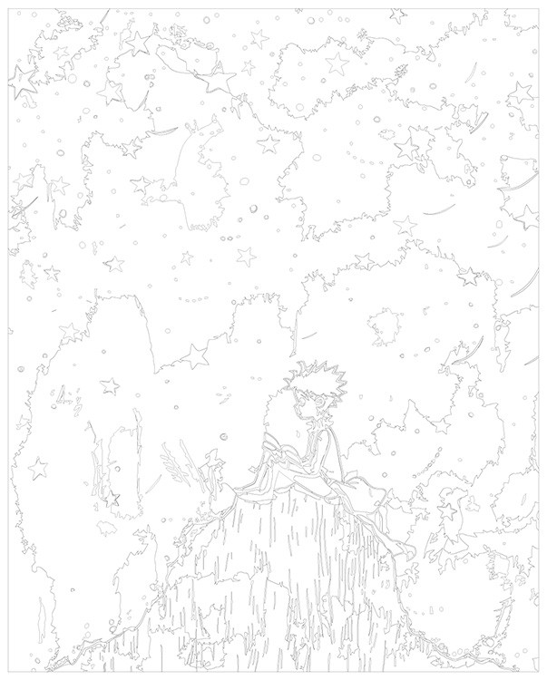 Картина по номерам «Сказка Маленький принц и звезды, космос» — картинка 3