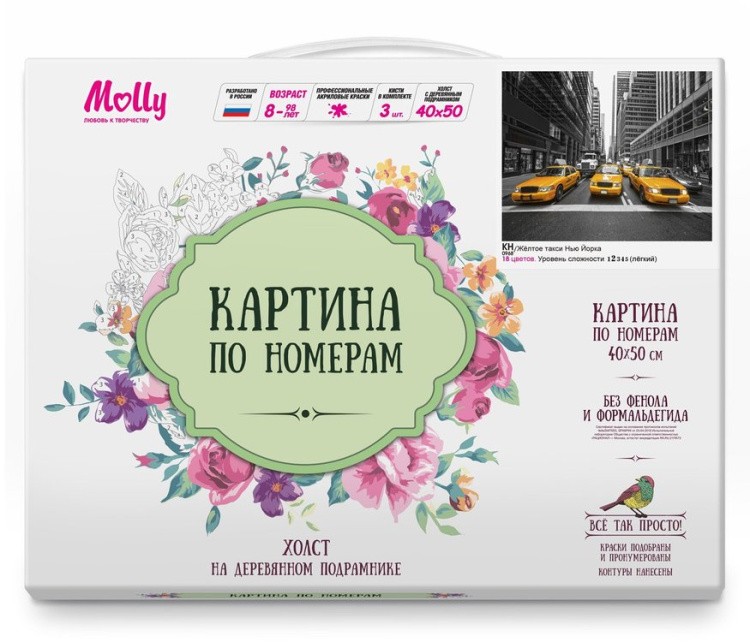 Картина по номерам «Жёлтое такси Нью-Йорка» — картинка 2