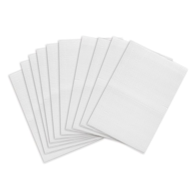 Картон белый А4 гофрированный, 10 листов, 180 г/м2, ОСТРОВ СОКРОВИЩ — картинка 2