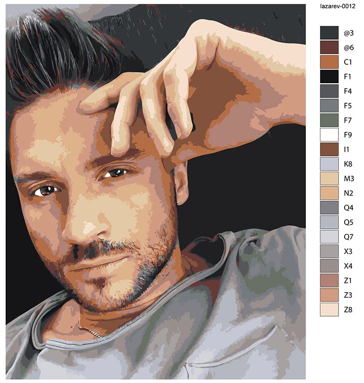 Картина по номерам «Российский музыкант Сергей Лазарев 12» — картинка 2