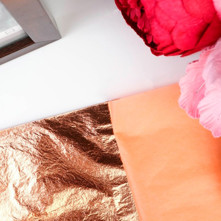 Набор листовой потали 14x14 см 12 листов, цвет: под медь, Pebeo — картинка 3