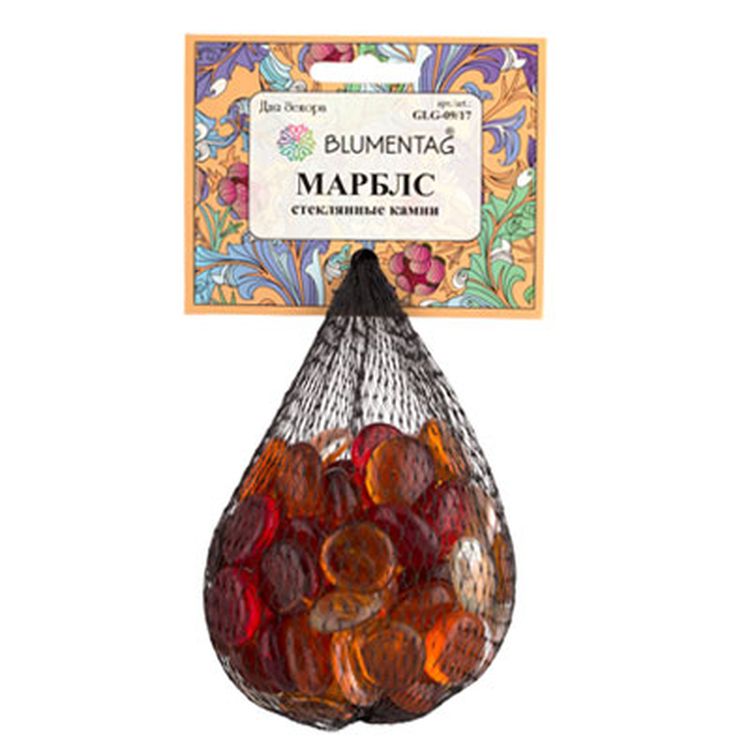 Камни стеклянные марблс, 17 - 19 мм, 6 шт. по 340 г, цвет: ассорти 1, Blumentag — картинка 3