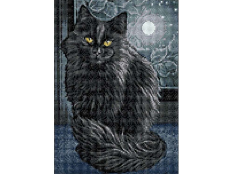 Алмазная вышивка «Черная кошка» — картинка 2