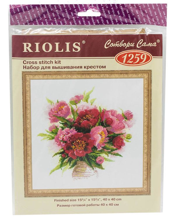 Набор для вышивания «Пионы в вазе» — картинка 5