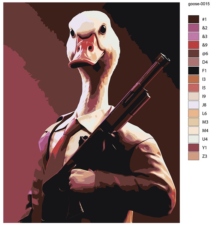 Картина по номерам «Гусь с оружием ворвусь» — картинка 2