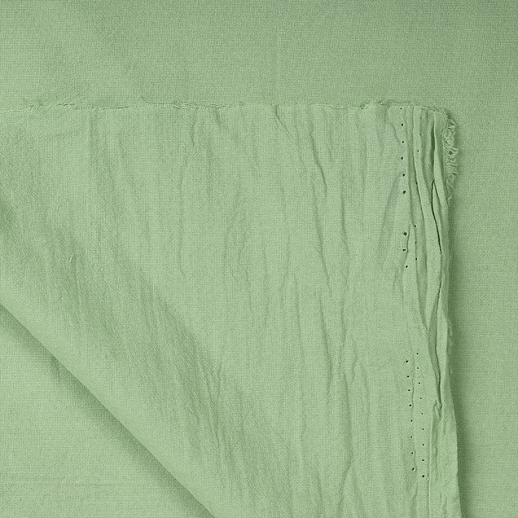 Ткань Хлопок крэш, 1 м х 150 см, 90 г/м², цвет: светло-зеленый, TBY — картинка 5