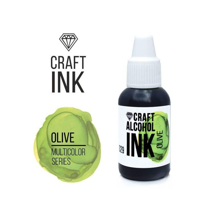 Алкогольные чернила оливковые (Olive) 20 мл, Craft Alcohol INK