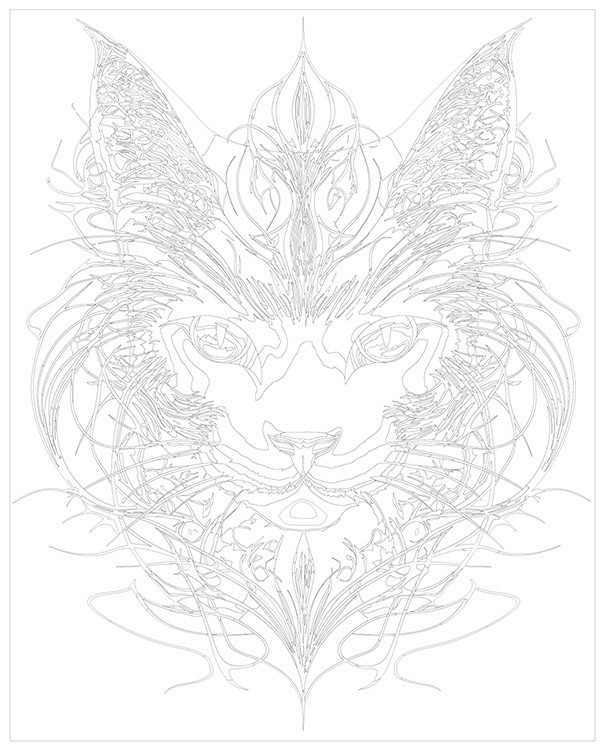 Картина по номерам «Белый огненный кот 2» — картинка 3