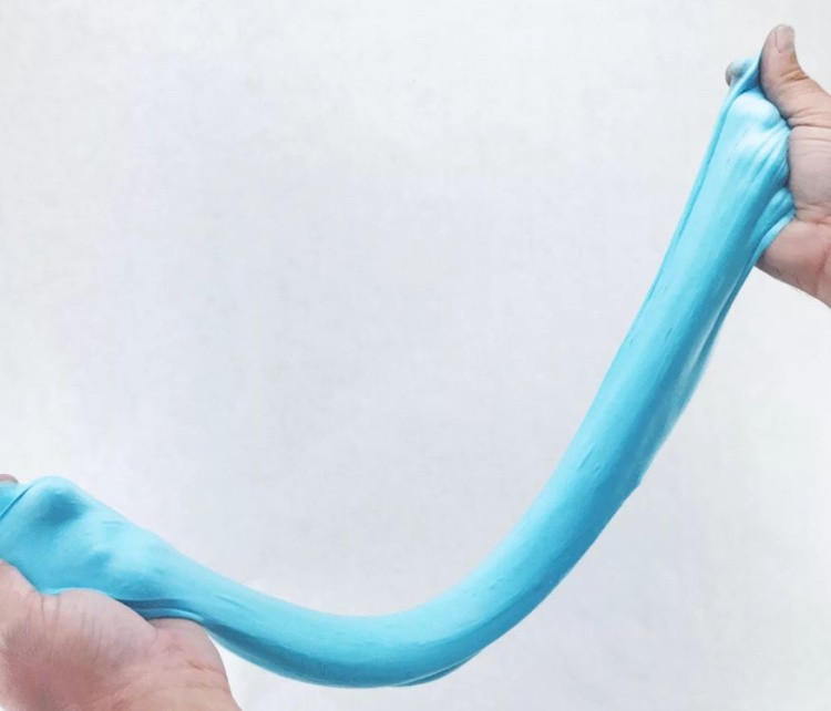 Лизун Slime «Mega Mix», синий белый — картинка 3