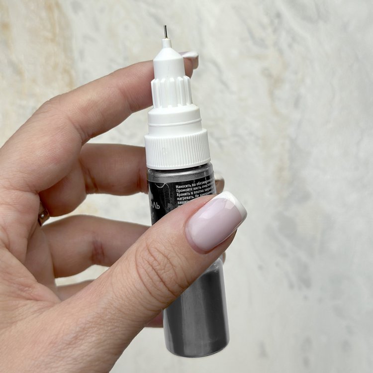 Жидкая поталь Liquid Metal Серебро 2в1, 20 мл — картинка 3