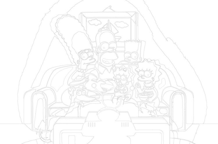 Картина по номерам «Simpsons Симпсоны: Семья на диване» — картинка 3