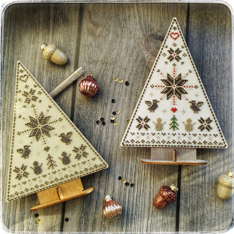 Комплект для вышивания «Ёлочка праздничная, кремовая» — картинка 3