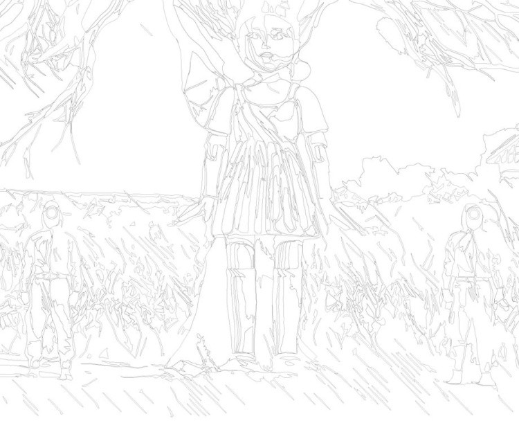 Картина по номерам «Игра в кальмара: Красный свет зеленый свет» — картинка 3