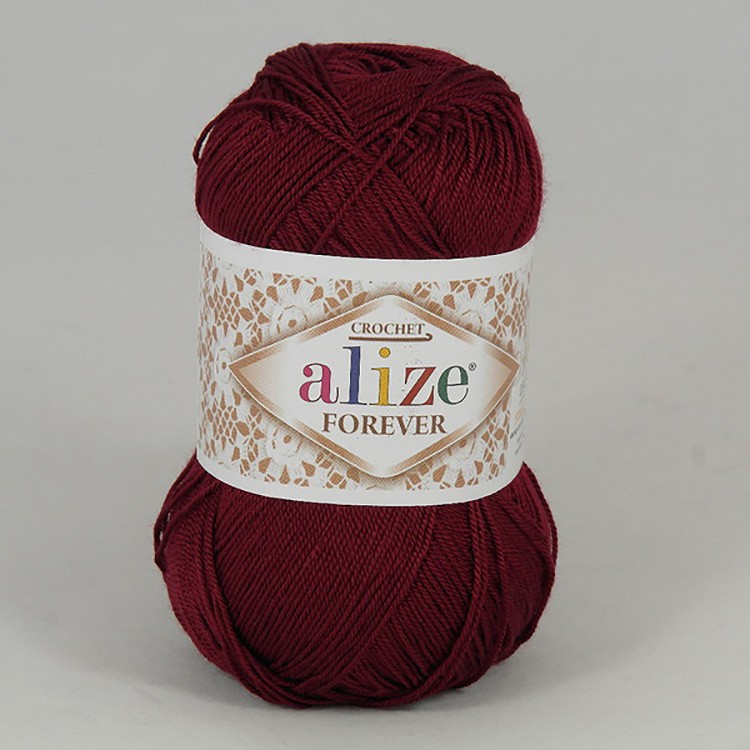 Пряжа ALIZE FOREVER (57), вишневый, 5 шт. по 50 г — картинка 2