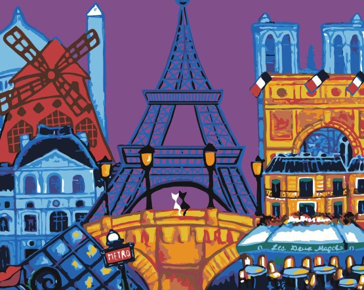 Картина по номерам «Романтика Парижа»