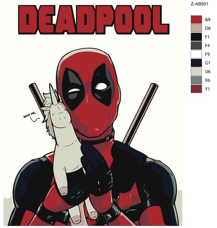 Картина по номерам «Дедпул» — картинка 2