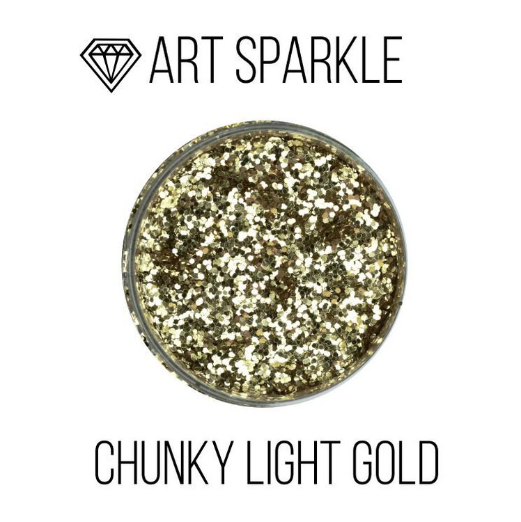 Глиттер крупный Chunky Light Gold, 50 г, Craftsmen.store