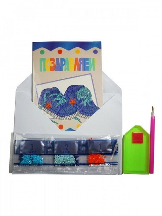 Набор алмазных открыток «С поздравлениями» 3 шт. — картинка 4