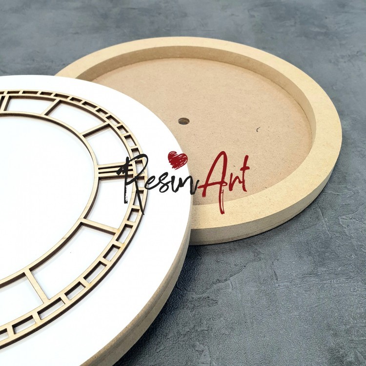 Набор для создания часов LUX на подрамнике 1,6 см (с ламинацией), d 30см — картинка 2