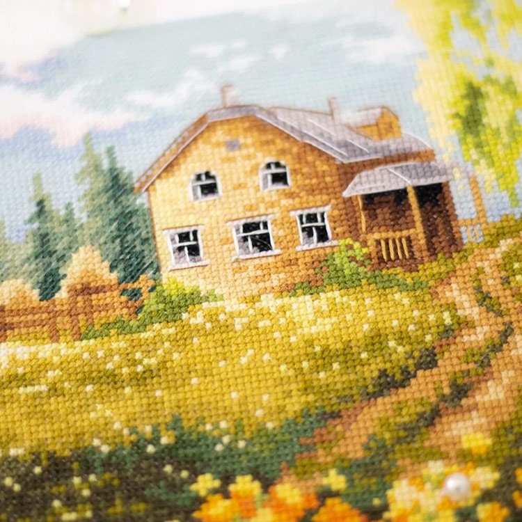 Набор для вышивания «Деревенский пруд» — картинка 11