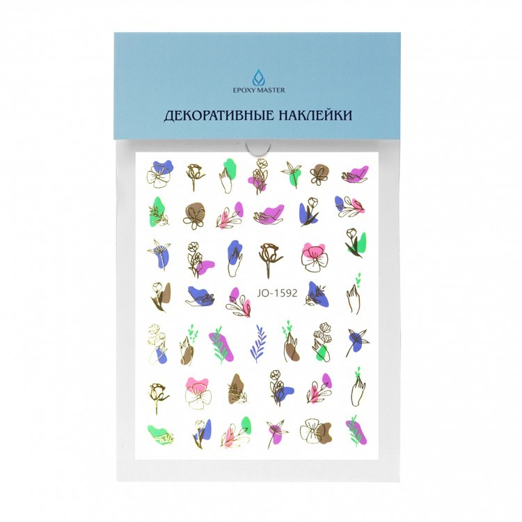 Декоративные наклейки с металлизированным эффектом №3, 12x8 см, 1 шт. — картинка 2